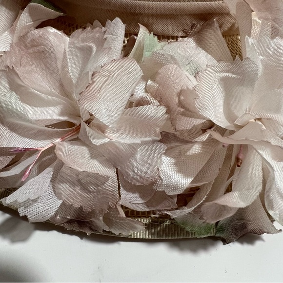 Vintage 1950's Pale Pink Floral Bucket Hat -- OS - Picture 3 of 6
